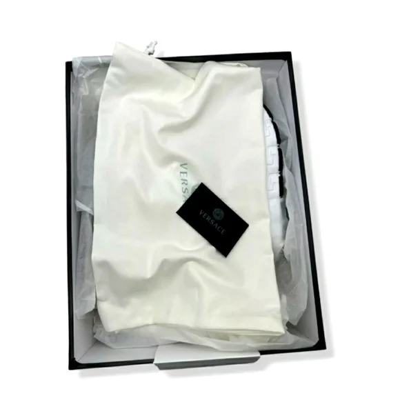 Versace Men's White Trigreca Lace Up Low-Top Sneaker US 12/EU 45 - Picture 7 of 8